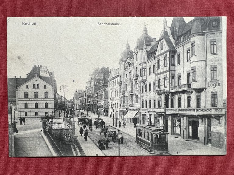 Cartolina - Germania - Bochum - Bahnhofstrasse - 1906