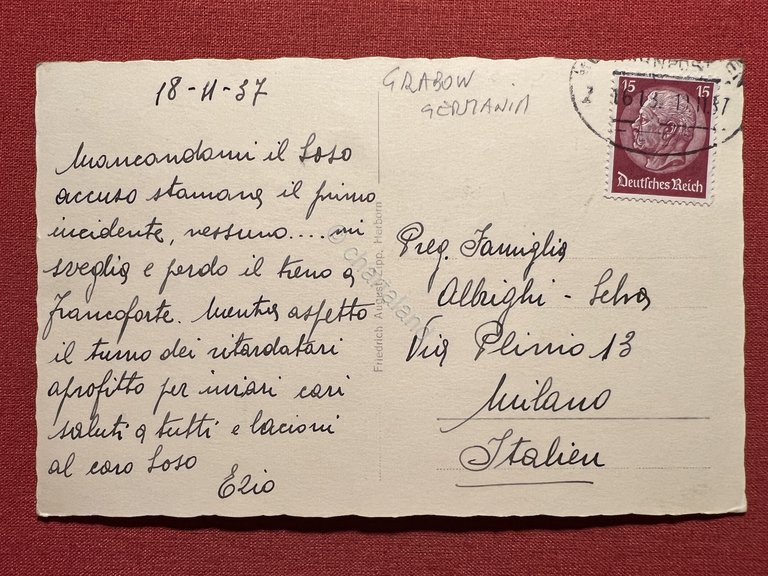 Cartolina - Germania - Grabow - 1937