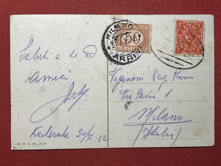 Cartolina - Germania - Karlsruhe - Rheinhäfen - 1922