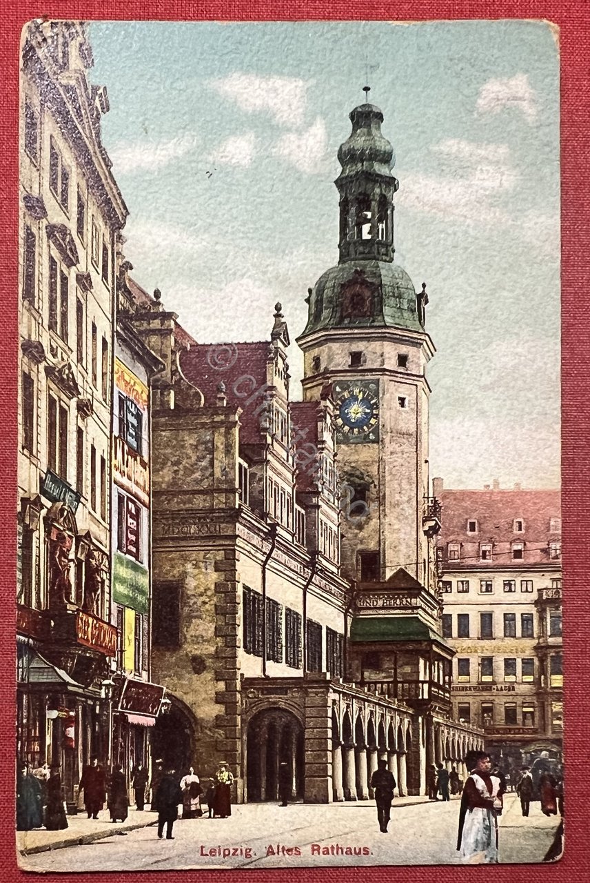 Cartolina - Germania - Leipzig - Altes Rathaus - 1910