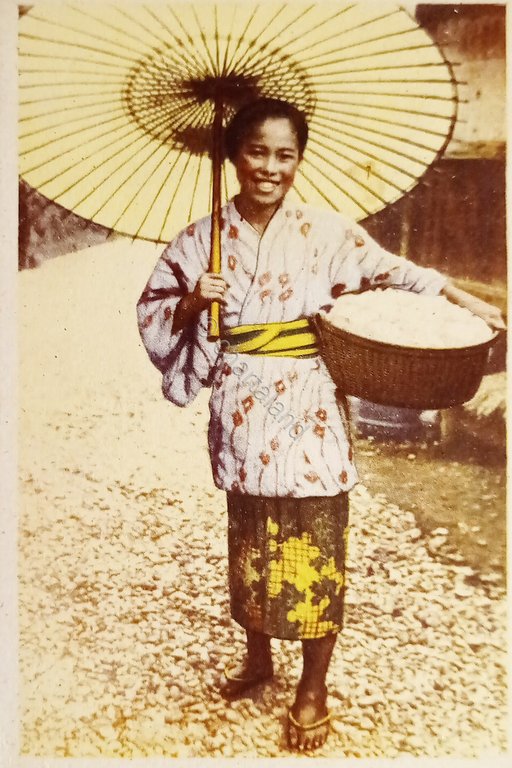 Cartolina - Giappone - Contadino - 1952