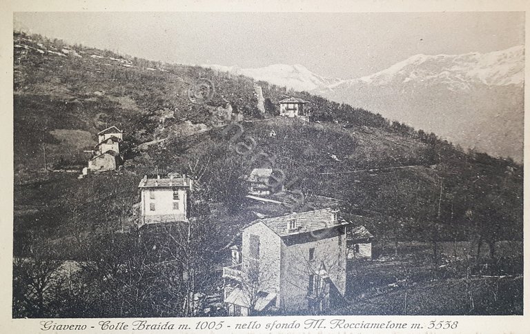 Cartolina - Giaveno - Colle Braida - nello sfondo M. …