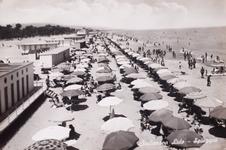 Cartolina - Giulianova Lido - Spiaggia - 1963