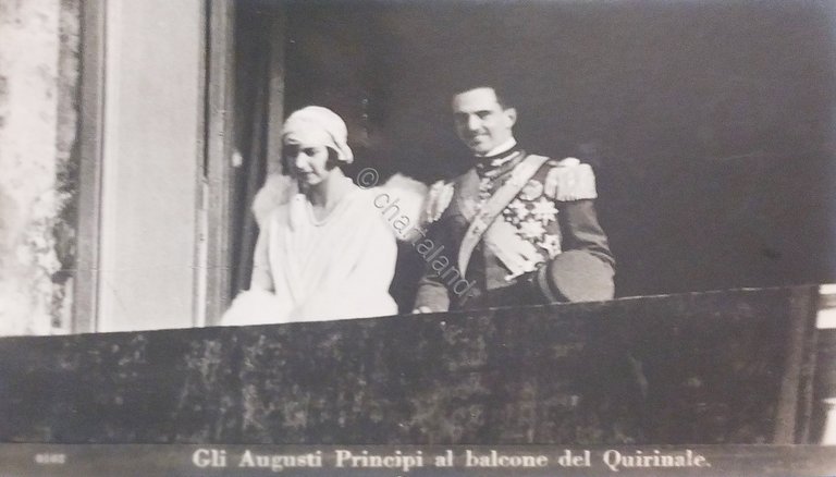 Cartolina - Gli Augusti Principi al balcone del Quirinale - …