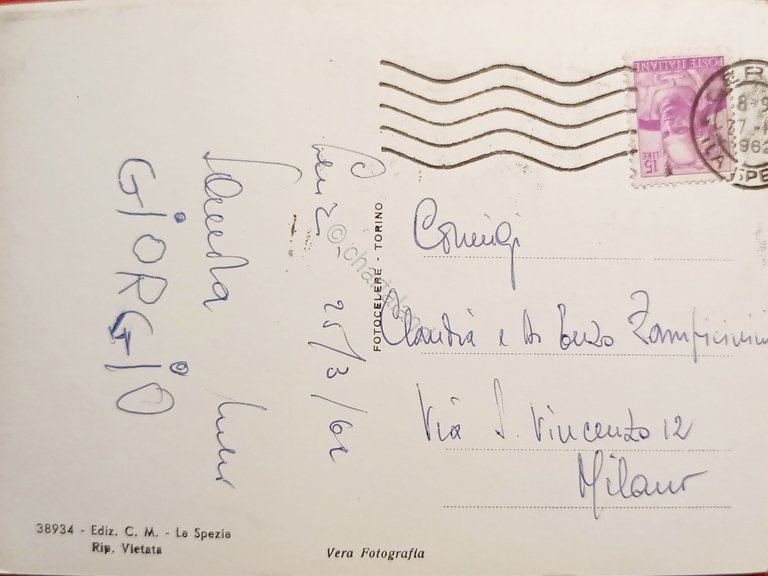 Cartolina - Golfo di La Spezia - Lerici - 1962