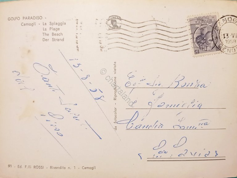 Cartolina - Golfo Paradiso - Camogli - La Spiaggia - …