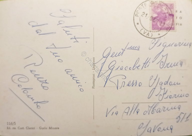 Cartolina - Gorla Minore ( Varese ) - Collegio Rotondi …