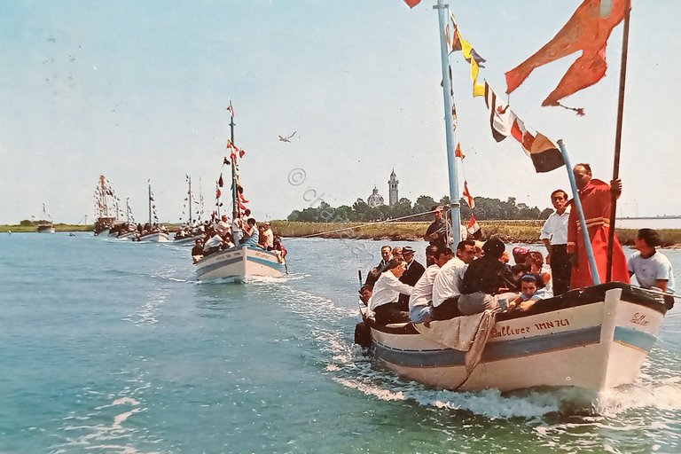 Cartolina - Grado - Processione votiva del Perdon di Barbana …