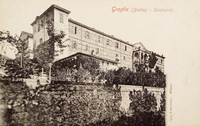 Cartolina - Graglia ( Biella ) - Santuario - 1900 …