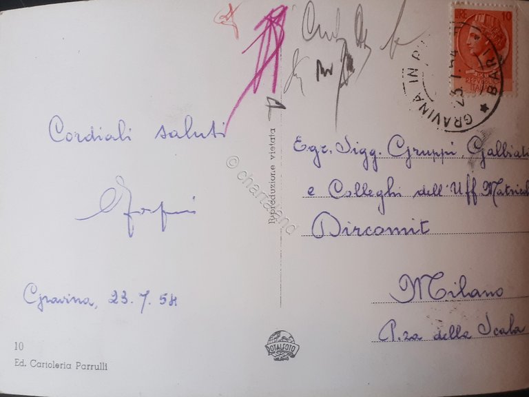 Cartolina - Gravina di Puglia - Ponte sul Torrente La …