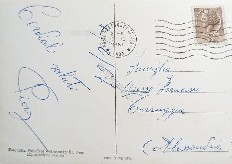 Cartolina - Gressoney - Bar Ristorante Weissmatten - 1967