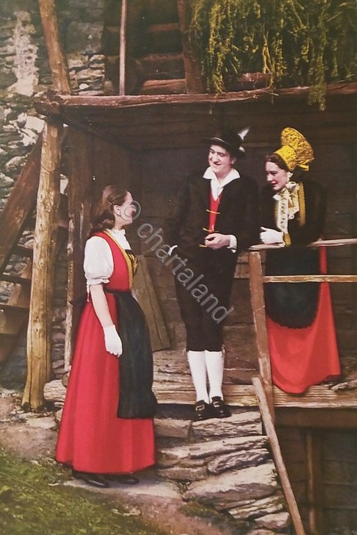 Cartolina - Gressoney St. Jean - Costumi - 1970 ca.