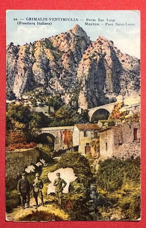 Cartolina - Grimaldi Ventimiglia ( Frontiera Italiana ) - Ponte …