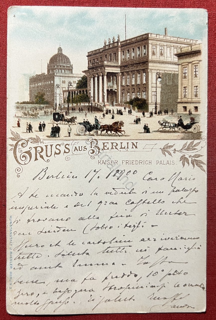 Cartolina - Gruss aus Berlin - Kaiser Friedrich Palais 1900