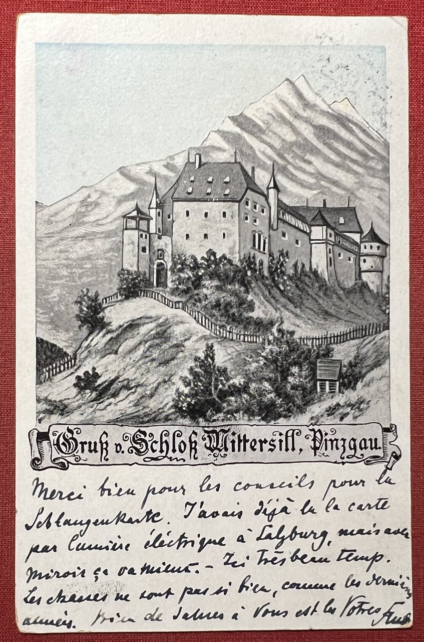 Cartolina - Gruss vom Schloss Mittersill - Pinzgau - 1901