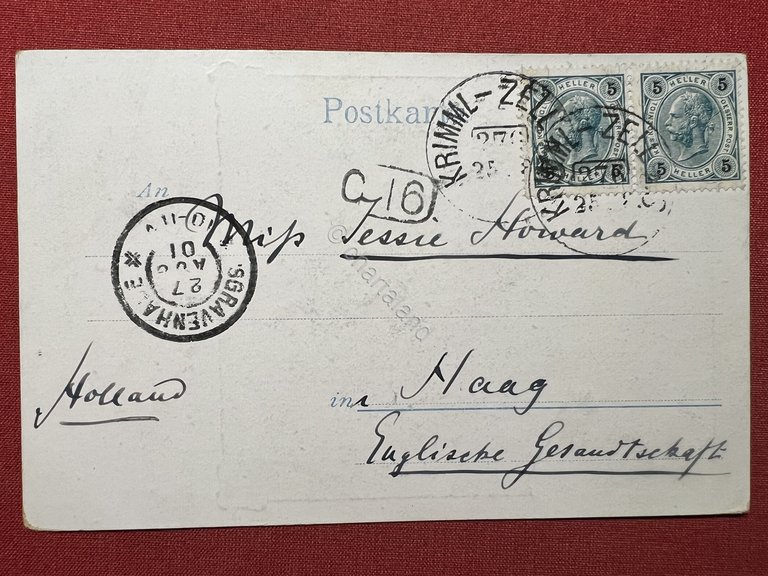 Cartolina - Gruss vom Schloss Mittersill - Pinzgau - 1901