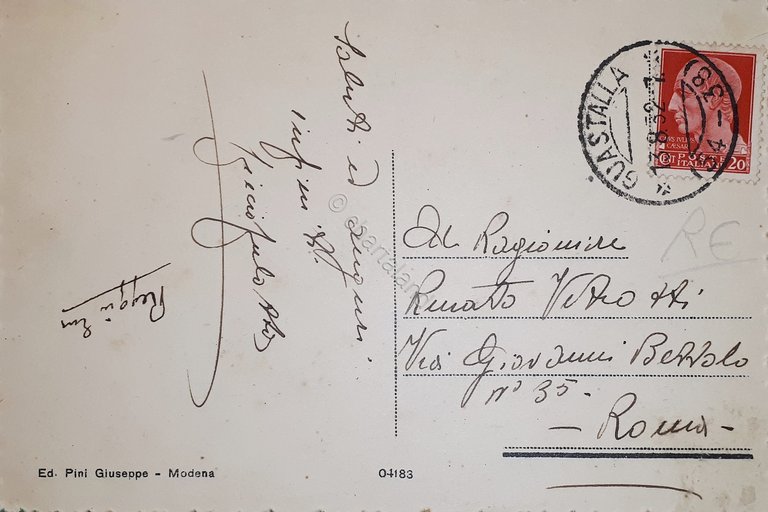 Cartolina - Guastalla - Panorama preso dall'alto - 1932