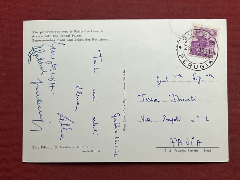 Cartolina - Gubbio ( Perugia ) - Scorcio Panoramico e …