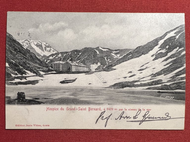 Cartolina - Hospice du Grand Saint Bernard - 1909