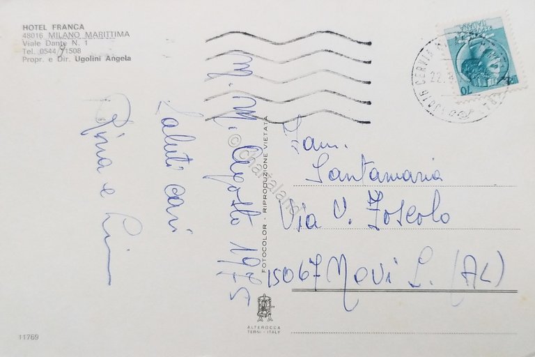 Cartolina - Hotel Francia - Milano Marittima - Viale Dante …
