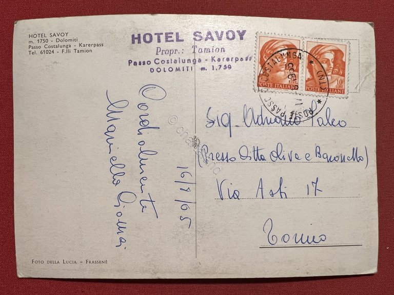 Cartolina - Hotel Savoy - Dolomiti - Passo Costalunga - …