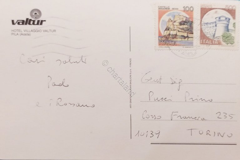 Cartolina - Hotel Villaggio Valtur - Pila ( Aosta ) …