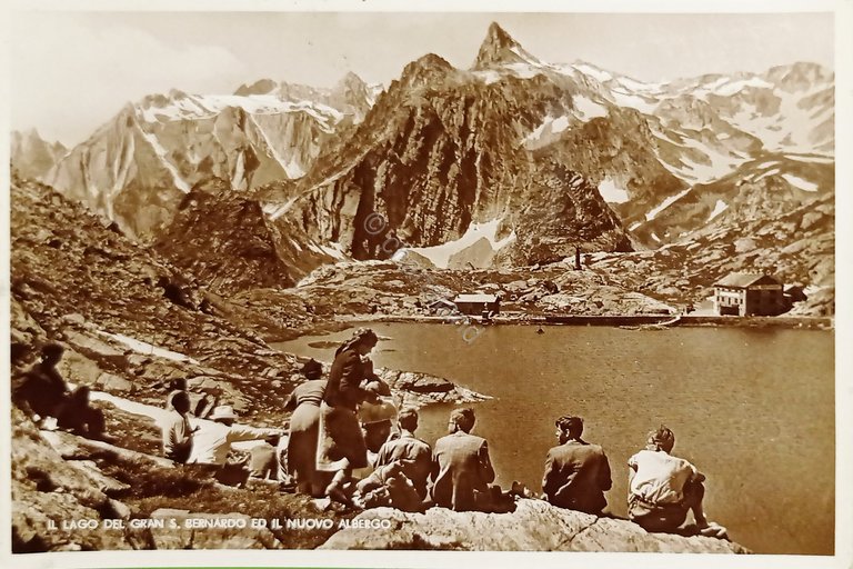 Cartolina - Il Lago del Gran S. Bernardo ed il …