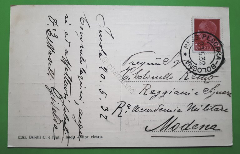 Cartolina - Imola - Viale Andrea Costa - 1932