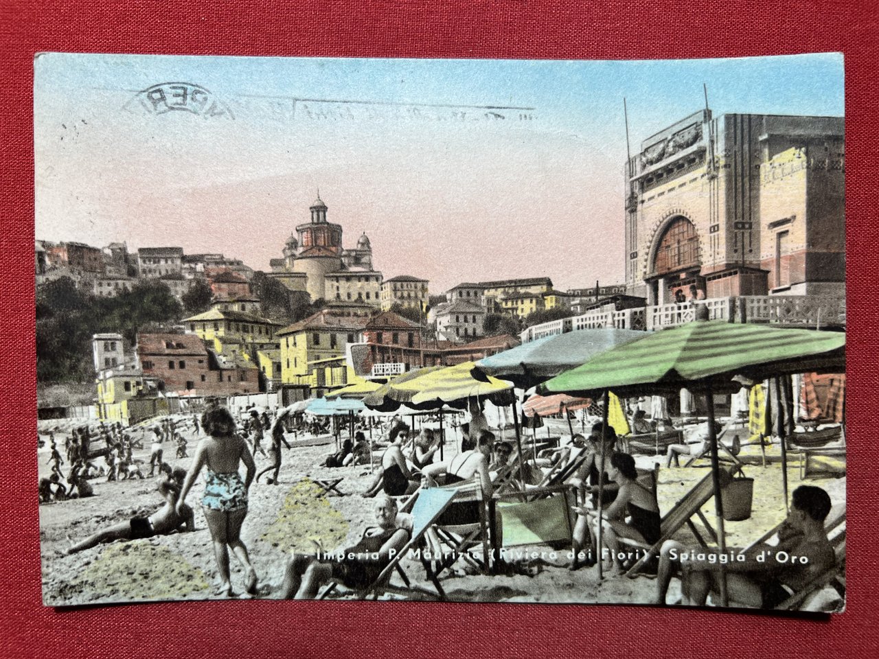 Cartolina - Imperia - Porto Maurizio - Spiaggia d'Oro - …