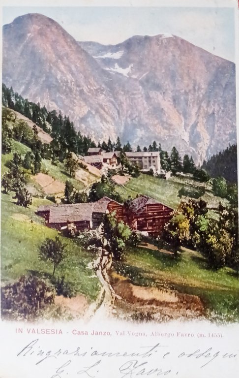 Cartolina - In Valsesia - Casa Janzo - Val Vogna …