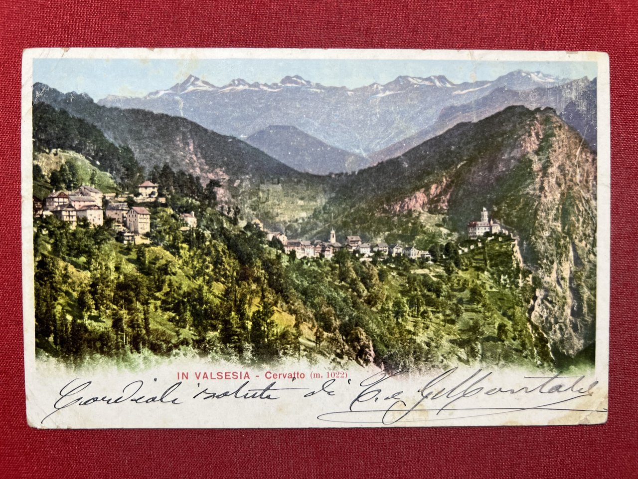 Cartolina - In Valsesia - Cervatto - 1902