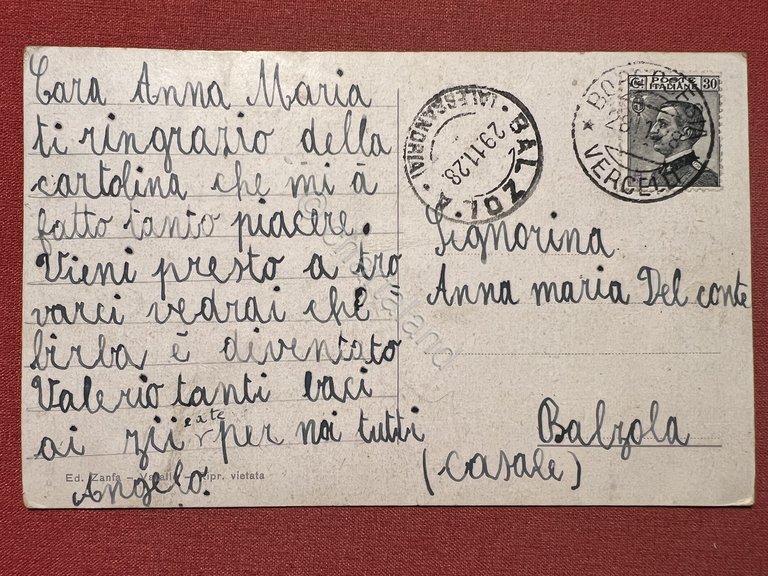 Cartolina - In Valsesia - Costume di Ferrate di Rimasco …
