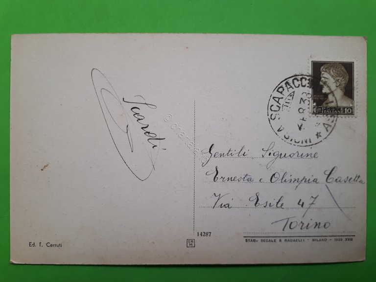 Cartolina - Incisa Scapaccino - Panorama - 1938