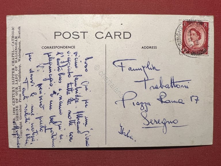 Cartolina - Interior - 14th Century Slipper Chapel - Catholic …