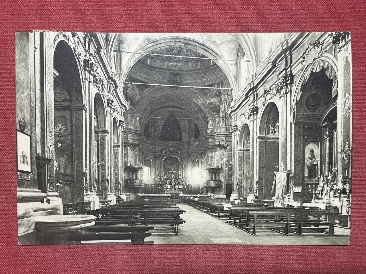 Cartolina - Intra ( Lago Maggiore ) - Interno Collegiata …