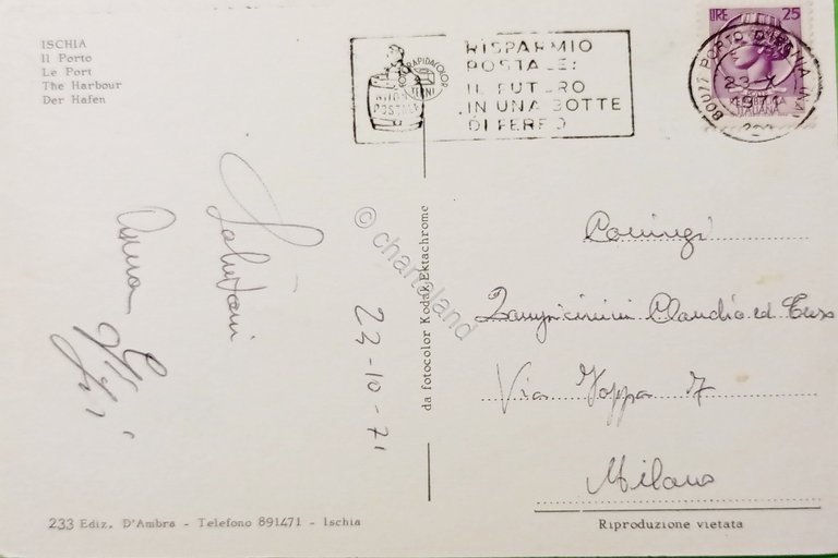 Cartolina - Ischia - Il Porto - 1971