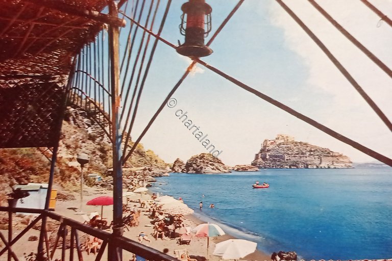 Cartolina - Ischia - Spiaggia di Cartaromana - 1959