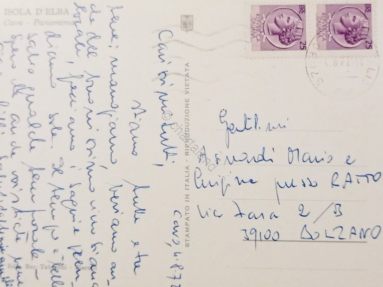 Cartolina - Isola d'Elba - Cavo - Panorama - 1972