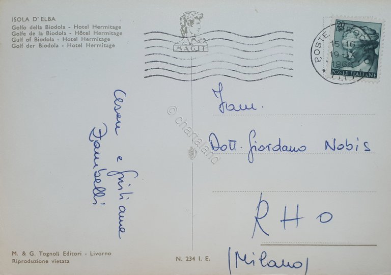 Cartolina - Isola d'Elba - Golfo della Biodola - Hotel …