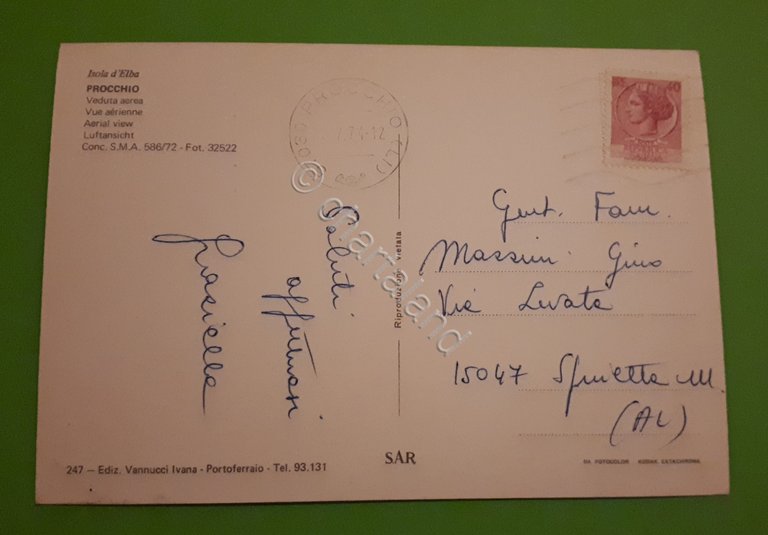 Cartolina - Isola d'Elba - Procchio - Veduta aerea - …