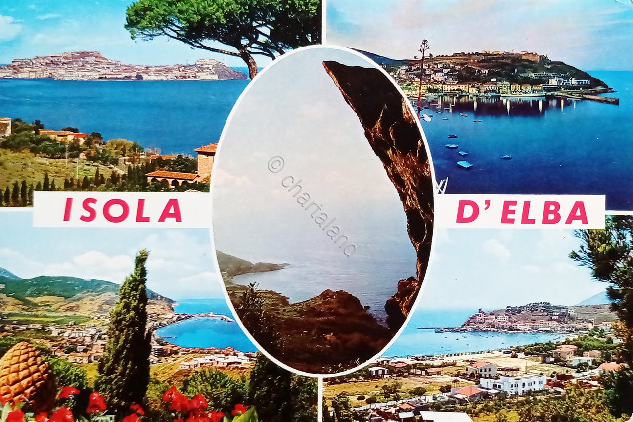 Cartolina - Isola d'Elba - Vedute diverse - 1974
