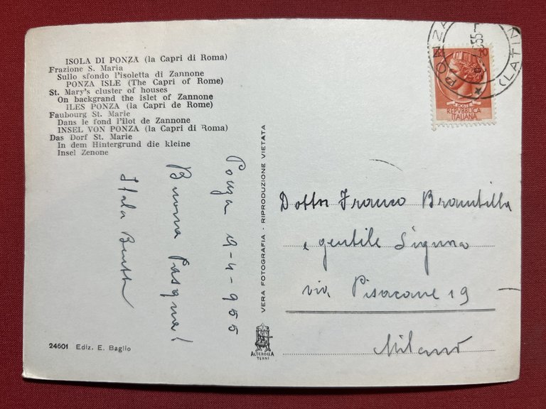 Cartolina - Isola di Ponza - La Capri di Roma …