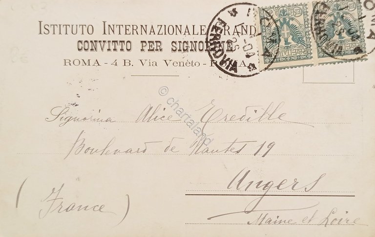 Cartolina - Istituto Internazionale Grand Convitto per Signorine - Roma …