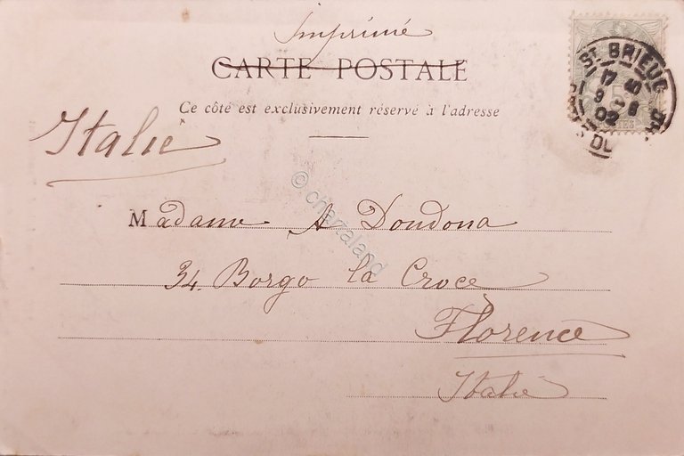 Cartolina - Jeune fille de Fouesnant - 1902