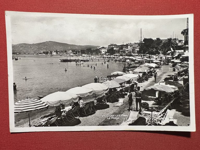 Cartolina - Juan-les-Pins - La Plage - 1935