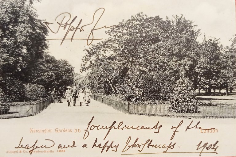 Cartolina - Kensington Gardens - London - 1904