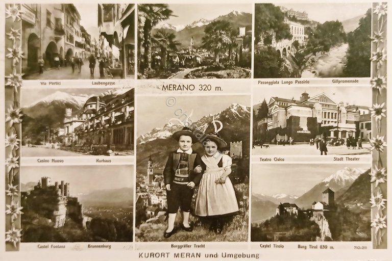 Cartolina - Kurort Meran und Umgebung - Vedute diverse - …