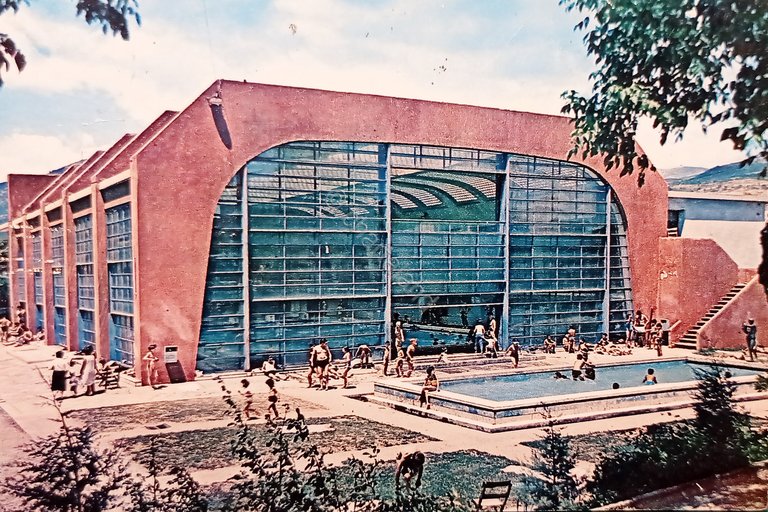 Cartolina - L'Aquila - Piscina Comunale - Esterno - 1962