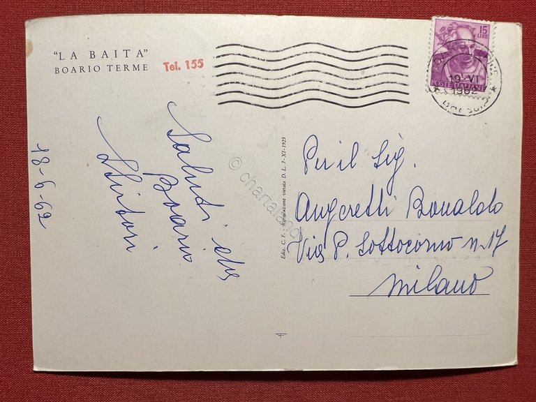 Cartolina - La Baita ( Brescia ) - Boario Terme …