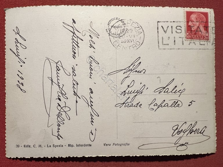 Cartolina - La Spezia - Corso Cavour - 1938